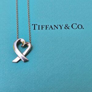 Tiffany & Co. Loving Heart Pendant. 15" Chain